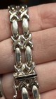 Sterling Silver 925 Vintage Rhodium Plated Bracelet Sz 6 5 From Italy