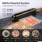 Vacuum Sealer Machine Food Vacuum Sealer Portable Rechargeable W  Bags Dry Wet