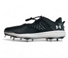 Under Armour Yard Low Metal Baseball Cleats Men   s Size 16 Black White 3025592001