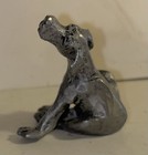 Vintage Hudson Pewter Hound Dog Figurine - Philip Kraczkowski 1978 Pewter Silver