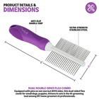 Poodle Pet Double-sided Stainless Steel Dog   Cat Pet Comb Grooming Hair Tool
