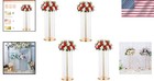 Tall Acrylic Crystal Floor Vase - 27 5in Gold Stand