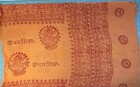 Meditation Yoga Prayer Shawl Mantra Om Scarf Orange Red 25 X70 Light Excellent