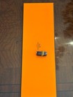 Hermes Orange Tie Box With Brown Logo Gift Wrap Ribbon   Tissue Paper