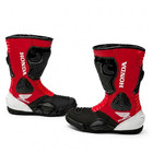 Honda Motorcycle Racing Boots Gloves Set Red Black Protective Gear