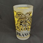 Arkansas State Souvenir Tumbler Hazel Atlas Glass Frosted 1950s Drinkware