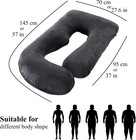 Pregnancy Pillow  Full Body 57 Inch Maternity Pillow With Removable Washable Cov