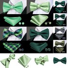 Us Black Floral Bowtie Mens Self Tie Set Hanky Cufflinks High Quality  