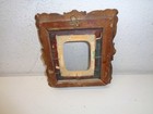 Vintage Victorian Ornate Embossed Corners Reverse Painted Picture Frame