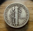 1937-s Mercury Dime - Actual Silver Coin Shown - Free Shipping   Tracking Inv266