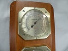 Vintage Sunbeam Weather Station Large Wood Brass Barometer Thermometer Humidity