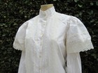 Vintage Recollections Blouse Puff Sleeve Top Size S Victorian Lace Edwardian