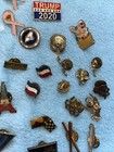 Lot 40 Pin Back Lapel Pins Vtg Collect Maine Nh Angels Scouts Annalee Usa Mix