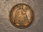 1864 S Seated Liberty Half Dime  fine  Rare    Attractive 