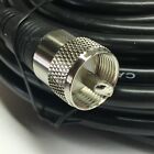 New 100 Ft Rg-8x Coaxial Coax Uhf Male Pl-259 Antenna Cable 50 Ohm  usa Seller 