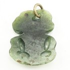 Vintage Carved Pounamu Greenstone Hei-tiki Charm Pendant New Zealand Maori