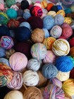 12 Ounces Of Yarn Scrap Ball Lot  Random Assortment Skeins Free Ship Worsted  4 