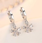 925 Sterling Silver Flower Petal Stud Earrings For Women Dainty Jewelry Pair