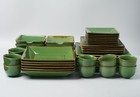 Pottery Barn Asian Square Green Dinnerware  Plate  Bowl  Cup  select 
