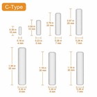 Ptfe Coated Magnetic Stir Bar Set  7-pcs With Tweezer For Laboratory Use  C-type