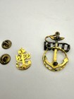 Ww1 1950 Us Navy Chief Petty Officer Cpo Fouled Anchor Cap Badge W-22 Broke Pin