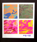 Andy Warhol   Signed 1980 s  Camouflage Print Mounted   Framed   Buy It Now 