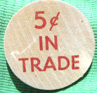 Wooden Nickel - Alva  Ok - Northwestern State College - Gf 5 Cents  s1316