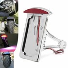 Vertical Bike Side Mount License Plate Holder Bracket Tail Light Harley Custom