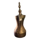 Vntg Beduin Middle Eastern Copper Brass Dallah Coffee Pot 1900s-1940s Spout Lid