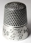 Antique Ketcham   Mcdougall Sterling Thimble     abstract Flowers      tb To Lb   