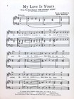 My Love Is Yours Sheet Music The Student Gypsy Musical Flop 1963 Rick Besoyan