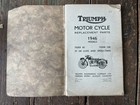 Triumph Illustrated Parts Book 1946 Tiger 100  3t  speed Twin T85