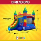 Inflatable Bounce House Commercial With Slide Kids Rainbow Jump Castle No Blower