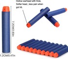 100pcs Blue Refill Darts Premium Foam Bullets For Nerf N-strike Elite