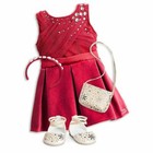 American Girl Tis The Season Party Dress Red Outfit Christmas Holiday   No Doll 