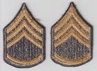 Pair Vintage Korean War Era Us Army Staff Sergeant Rank Chevron Insignia Patch