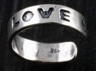 925 Sterling Silver Adjustable Love Heart Toe Ring Oxidized