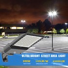 3 Pack Led Parking Lot Lights  300w  42 000lm 5000k Shoebox Light With Photocell