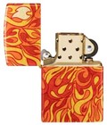 Zippo Fire Design 540 Tumbled Brass Pocket Lighter - Flame Finesse