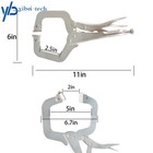10 Pcs Adjustable 11  Swivel Pad Locking C-clamp Locking Pliers Us
