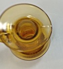 Vintage Amber Glass Pitcher Cruet Vase Applied Handle Mid Century Modern Mcm