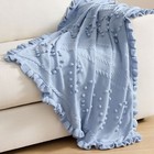 New Pottery Barn Teen Loveshackfancy Calantha Throw  Imported - Light Blue - Nwt
