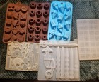 Used Lot Of 10 Silicone Molds For Epoxy Resin Or Clay 