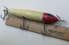 Vintage South Bend Bass Oreno 6  Muskie   Musky Lure  Glass Eyes  Red Head
