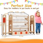 Kids Toy Book Storage Organizer - Large Bookshelf Baby Bookshelf And Toy Storage