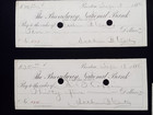 1886 The Broadway National Bank Checks  5 -antique-free Shipping