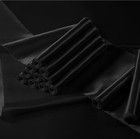 12 Pcs Satin Black Table Runner 12x108 Inch Long Party Wedding Decorations