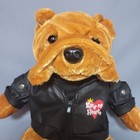 Dan Dee Soft Plush Bulldog With Faux Leather Removable Jacket  king Of Hearts 