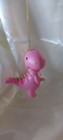 Pink Dinosaur Christmas Tree Ornament Fan Pull Hanging T-rex Heavy Cute 