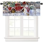 Christmas Snowman Valances Windows Curtain 54 w X 18 l  pack Of 1  Snowman8410